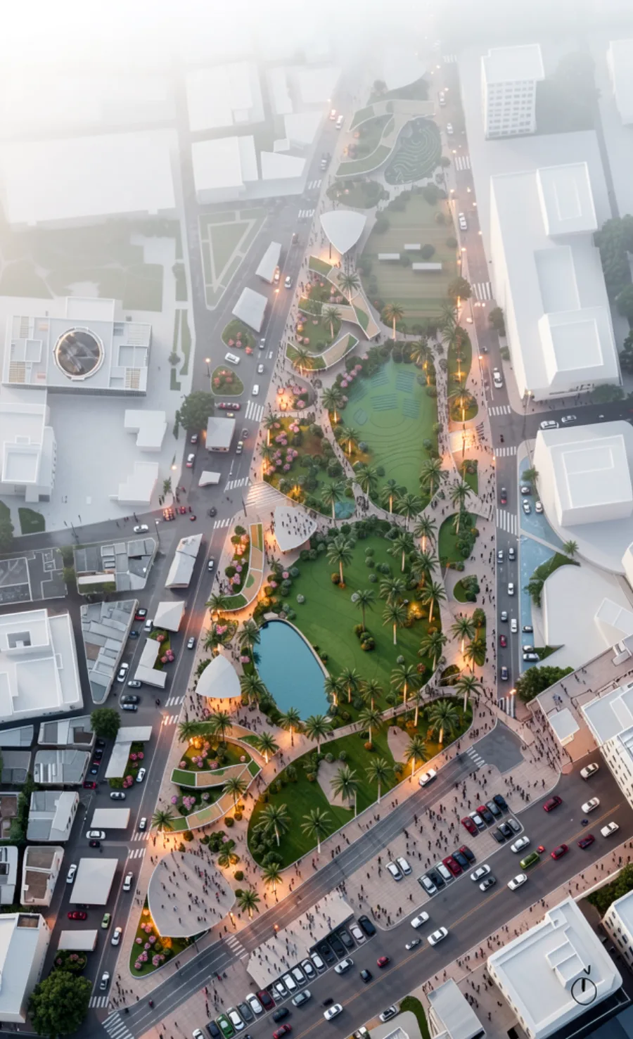 Masterplan sau khi render bằng Hexagon AI