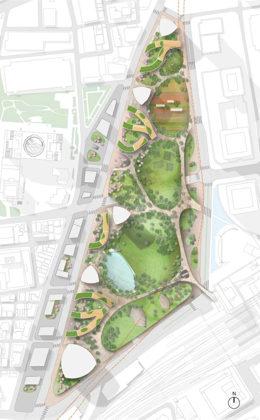 Masterplan thô trước khi render AI